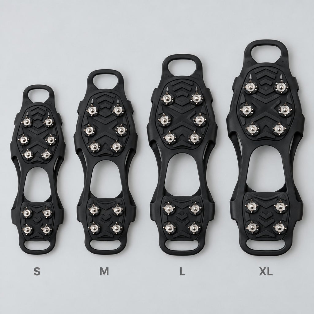 Ice cleats in sizes S, M, L and XL