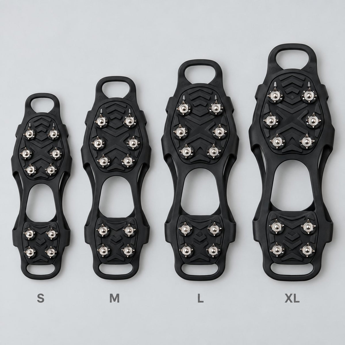 Ice cleats in sizes S, M, L and XL